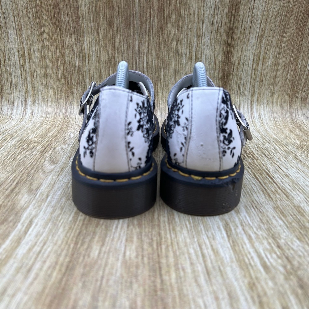 Dr. Martens Mary Jane 5026 Women's Size 7 Black White Floral Y2K Leather Shoes - Picture 4 of 10